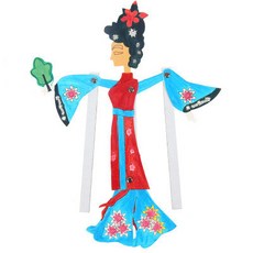 臺灣熱銷 中國風傳統文化皮影戲手工diy兒童創意塗色製作玩具幼兒園材料包, 皮影款式1, 1個