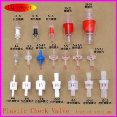 파이프 밸브 플라스틱 2 밸브 액체 체크 개 차단 물 연료 가스 인라인 단방향 유체, 8)2 Pcs, 8   4.5-4.5 blue