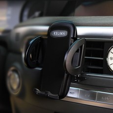 켈리마 원터치 차량용 송풍구 핸드폰 거치대, 1개, 블랙
