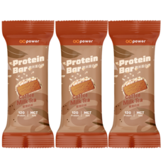 GOpower 脆米蛋白棒 鴛鴦奶茶口味 12G 蛋白質 MCT, 3盒, 40g