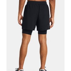 언더아머 남성 UA 론치 투인원 5인치 쇼츠 레깅스 반바지 러닝팬츠 1382640 001_NC유성점