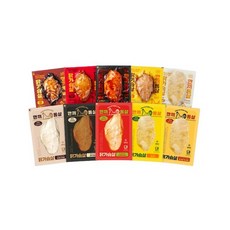 한끼통살 닭가슴살 10종 맛보기세트(10종X1팩) 냉동 스팀 통닭가슴살, 1개