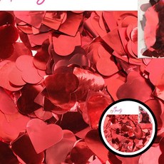 하트 풍선 은박 생일 파티 레드 컨페티 축하 장식