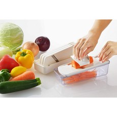 시모무라 류수영 채칼 4종세트 채칼 만능 양배추 당근 감자 강판 무 슬라이서, 화이트, 1세트, 시모무라-화이트