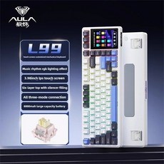 AULA L99 3.98 인치 스크린 터치 마그네틱 기계식 키보드 무선 트라이 모드 스왑 RGB Esports 게임용 맞춤, 04 L99 BlueRain
