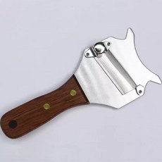 트러플 슬라이서 치즈 칼 나이프 특수 초콜릿 스테인리스 채칼 송로버섯 대패 커터, 03. 우드핸들트러플나이프-웨이브, 1개