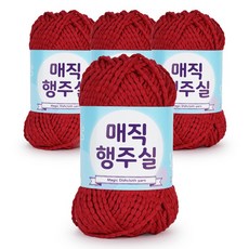 필립섬유 쎄비 매직 행주실 80g, 8 빨강, 4개