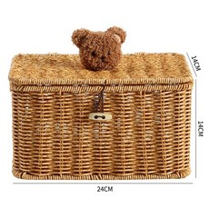 틈새 라탄바구니 등나무 수납바구니 사각라탄바구니 보관함, 1개, F. 연한 커피색 4x4x4cm 디자인