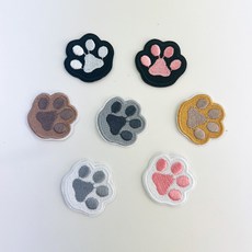 래비 강아지 발바닥 와펜 패치 7종, 1개, 01대형