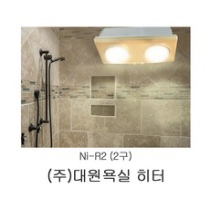 (주)대원욕실히터/Ni-R2 (2구)/목욕탕전기난로/욕실벽걸이히터/주방벽걸이 난로/목욕탕히터/욕실난방기/목욕탕난방기