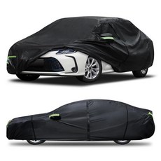 테슬라 모델 3 2017 2026용 자동차 커버 맞춤형 핏 6겹 트럭 방수 전천후 자동차용 야외 전체 외부 비 태양 바람 보호 블랙 254867