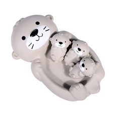 雪倫小舖 洗澡玩具 水獺寶寶漂浮玩具組 海豹造型軟膠玩具 安全無毒材質 寶寶洗澡趣味互動, 水獺漂浮組-F, 1個