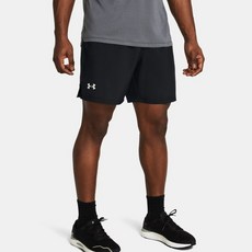 언더아머 UNDERARMOUR 1382622-001 블랙 남성 UA 론치 언라인드 7인치 쇼츠 런닝 반바지 475152