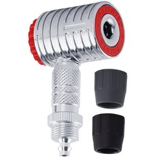 711L 法式紅色氣嘴打氣頭 風管版 #71175RA，自行車配件，簡易安裝，騎行必備, Red, 1套