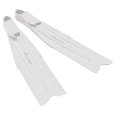 Problue 自由潛水裝備 矽膠面鏡 呼吸管, 全白長蛙鞋,XS