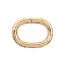 糊塗鞋匠 優質鞋材 N317 橢圓扣 橢圓環 包包扣 皮帶扣 腰帶扣 背帶扣環 包包扣環 調節扣, 淺金