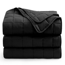 카사 플라티노 블랙 블랭킷 퀸 - 부드러운 프리 워싱 퀼트 가벼운 사이즈 올 시즌 프리미엄 마이크로파이버 다운 대체
