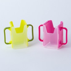 빨대우유홀더 마시기편한 두유손잡이 음료팩케이스 주스, 1개