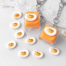 싼비즈 [6424-07]아크릴 키캡파츠 탑꾸재료 계란후라이 14x10mm 1개