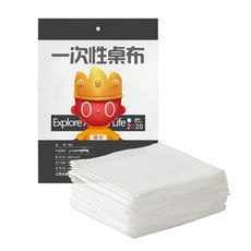 一次性防水PE透明桌布, 1套, 140*140CM, 10個裝