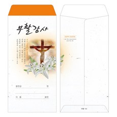 부르심 일회용 부활감사헌금봉투 1속 100매, 부활_102(오렌지), 100개