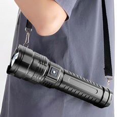 루멘킹 초대형 LED 괴물손전등 초강력 10000루멘 줌조절 USB충전식 KC인증 25년형 IPX방수, 1개, 블랙