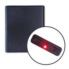 건전지케이스 6V AA 4구무선형 배터리홀더 아크릴무드등만들기 USB보조건전지홀더 온오프기능, 1개, 1개입