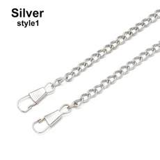 120cm 금속 가방 체인 스트랩 여성용 벨트 골드 하드웨어 핸드백 액세서리, 08 Silver style1