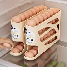 삼부에버 슬라이딩 계란 보관함 30구 자동롤링 에그 트레이 1+1