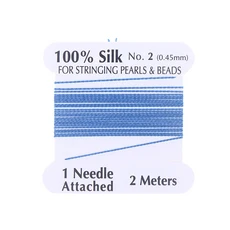 ★# 2 0.45mm 실크 100% 뽕나무 DIY 쥬얼리 와이어 손으로 짠 1개, 08 Blue