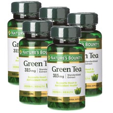 네이처스 바운티 그린티 315mg 캡슐 Nature's Bounty Green Tea, 5개, 100정