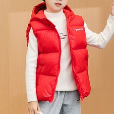 다미주니어 심플후드조끼패딩 아동패딩 겨울조끼 후드패딩조 후드점퍼 남아 초등여아 아동외투 공용