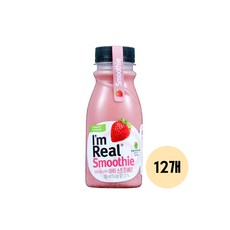 풀무원 아임리얼 스무디스트로베리 딸기주스, 12개, 190ml
