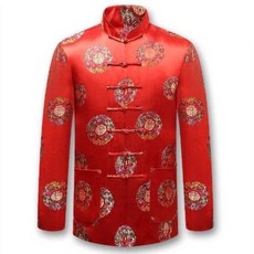 巨匠工廠 小確幸生活倉庫 爺爺奶奶情侶裝本命年喜慶唐裝男中 人過壽生日衣服棉襖秋冬裝, 2號色女款加棉,170 男款尺碼