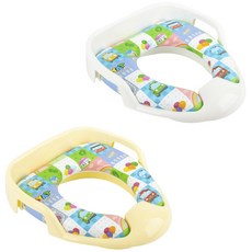 타요 유아용 손잡이 변기커버, 화이트