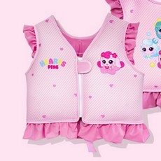 수영장 필수템 티니핑 아동용 부력 보조복 스윔자켓 구명조끼, 1개, 핑크