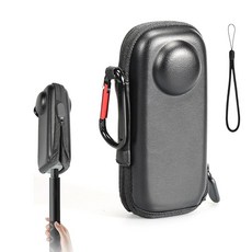 YAJOJO Insta360 X5 / X4용 휴대용 케이스 - 하드 쉘 보호 케이스 손목 스트랩 및 카라비너가 있는 여행 보관 가방 | 긁힘 방지 충격 224498, YAJOJO Insta360 X5 / X4용 휴대용 케