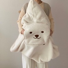 올포홈 포곰포곰 극세사 아기띠 워머 KC인증, 아이보리