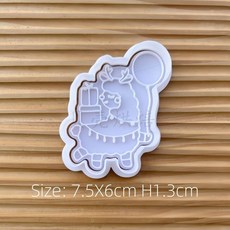 11月上新 聖誕節烘焙模具 麋鹿 聖誕老人 雪人 糖霜餅乾模具 家用烘焙印模 烘焙工具, 1個, F.7.5x6CM