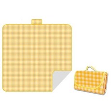 휴대용 캠핑 매트 야외 활동 큰 피크닉 담요 방수 방습 두꺼운 캐리 백 하이킹 해변 여행, 4)yellow