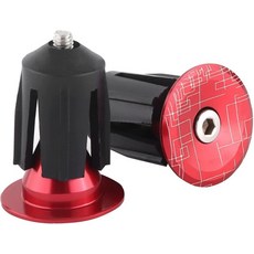 산악 자전거 도로 접이식 부품 및 구성품 패션 디자인을 위한 2Pcs 블랙-레드 바 엔드 플러그 핸들