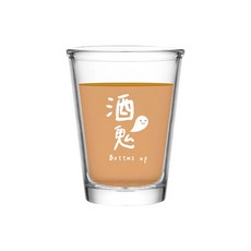 Miss良 酒局語錄 喉嚨借過 熱炒杯系列 玻璃杯, 1個, 酒鬼