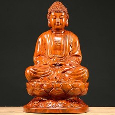 花梨木 釋迦摩尼 佛像 擺件 整木精雕, 如圖所示, 1個