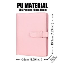 256 포켓 미니 사진 앨범 케이스 Fujifilm Instax Mini Film 7 8 9 11 25 50s 70 90 Link liplay, 분홍색