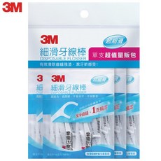 3M 細滑牙線棒 單支超值量販包32入x3包, 1個, 32