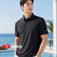 K2 세이프티 여름 반팔 냉감 카라 티셔츠