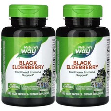 네이처스웨이 블랙 엘더베리 Black Elderberry 1150mg(퍼서빙) 100정 2개