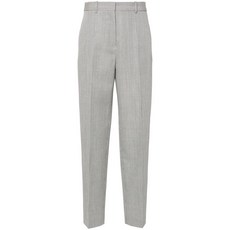 질 샌더 체크 테일러드 팬츠