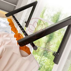 혜명몰 접이식 벽걸이 행거 더블 봉 80cm 블랙, 1
