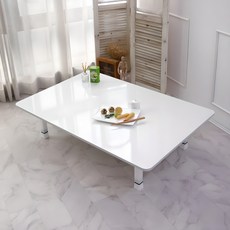 린이만물상 접이식 밥상 1200X800 6인용상 6인용밥상 5단 높이조절 집들이상 큰상 박세리밥상 마블밥상 대리석 화이트 블랙 제사상 교자상 10인용 8인용 식탁, 화이트펄(유광)